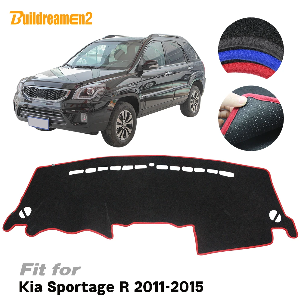 Car Avoid Light Pad Dashboard Cover Desk Instrument Platform Anti-Slip Silicone Mat For Kia Sportage R 2011 2012 2013 2014 2015