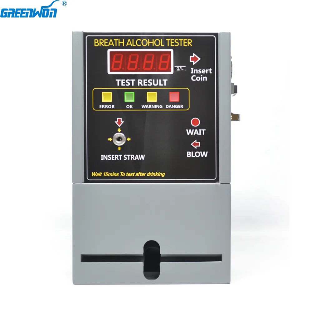 

share alcohol tester/detector coin operated alcohol tester/breathalyzer machine for bar /restaurant /hotel in russia AT-819