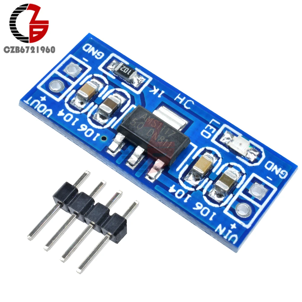 LM1117 AMS1117 DC-DC 6V-12V to 5V Step Down Power Converter Supply Module Voltage Converter Supply for Arduino Raspberry Pi