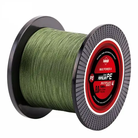 SeaKnight 브랜드 땋은 라인 TP 500M 4 가닥 땋은 낚싯줄 부드러운 멀티필라멘트 PE 8-60LB 바닷물/민물 바다 라인