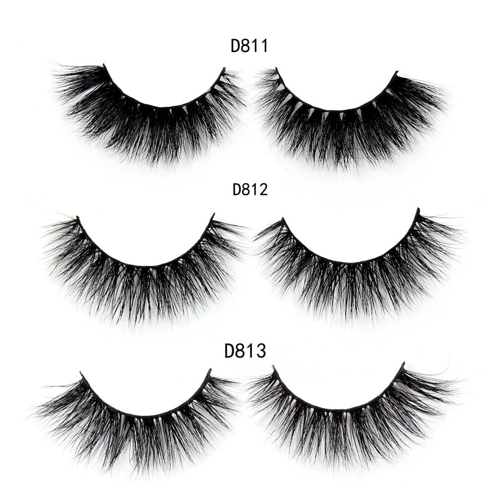 LEHUAMAO Eyelashes 3D Mink Lashes Natural fluffy eyelashes Thick  Full Strip Lashes Soft Dramatic Eye lashes D80 Makeup