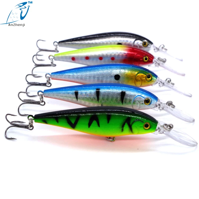 2018 New 10pcs Quality Fishing Lure Minnow Plastic Isca Artificial Fish Sea Hooks Hard Bait for Fishing Lure Crank Hard Lure