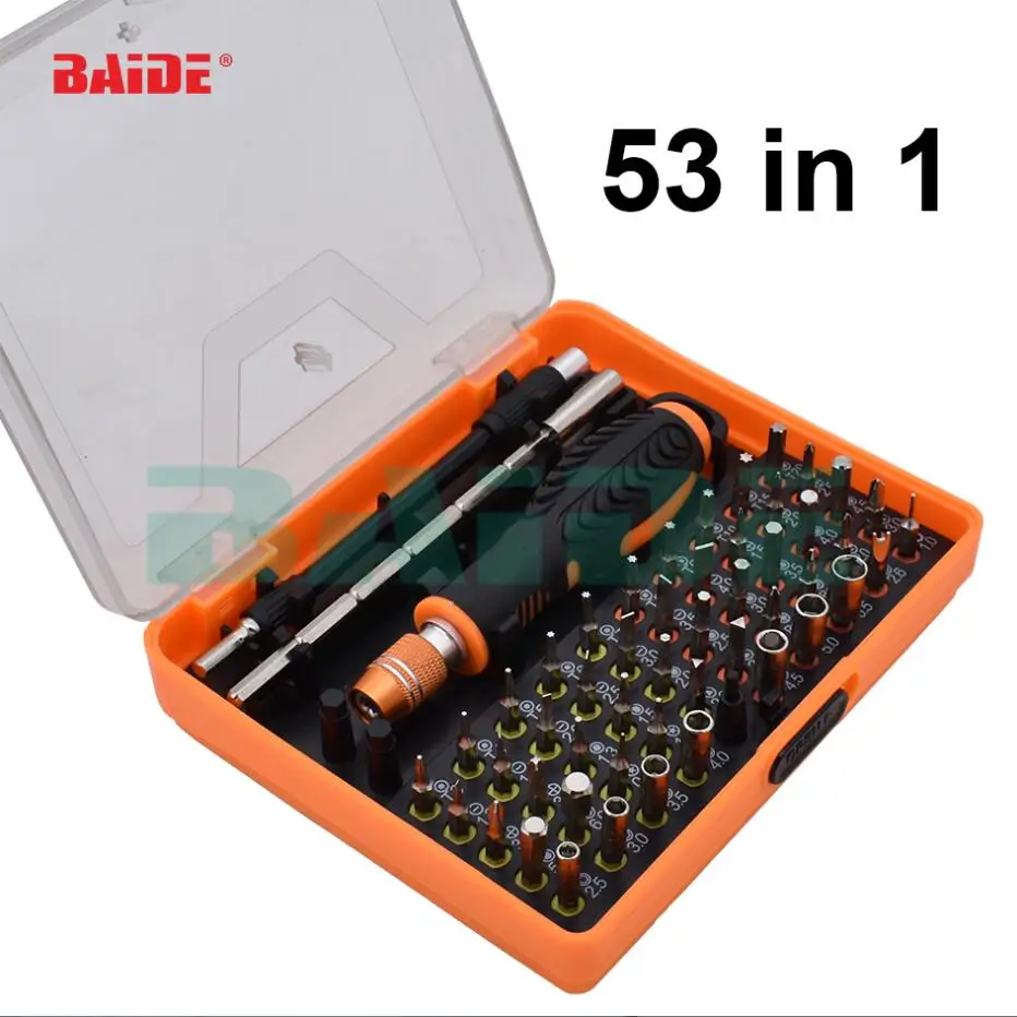 

53 in 1 Precision Screwdriver Set with Torx Hex Phillips Slotted Y Pentalobe Magnetic Combination Screwdriver Bit for Cellphone