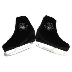 Nasinaya Figure Skating Shoe Cover Children's Velvet Adult Gymnastics Protective Roller Accessories Shiny Rhinestone