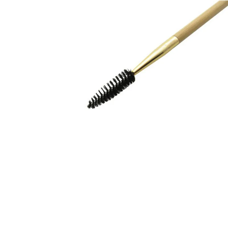 Spazzole di trucco Maquiagem Ciglia Strumento di Manico Di Bambù Doppio Sopracciglio Pennello Mascara Ciglia di Visone Ciglia Finte di Bellezza Pettine