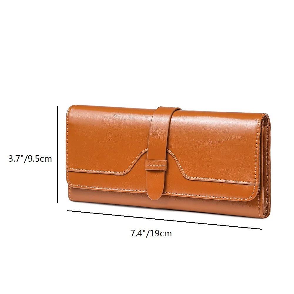 ZENTEII Women Genuine Leather Long Wallet