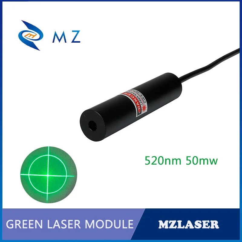 DOE Laser Module 520nm50mw Green laser  Cross circle laser