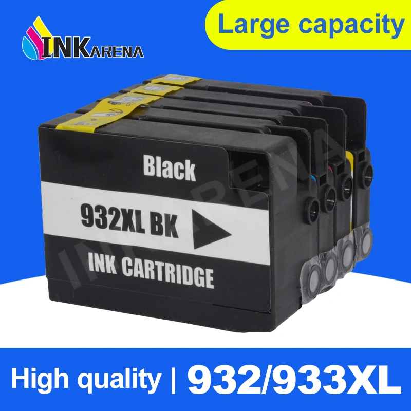 

INKARENA 932XL 933XL Ink Cartridge Replacement for HP 932 933 XL For HP932 Officejet 6100 6600 6700 7110 7610 7612 7510 Printer