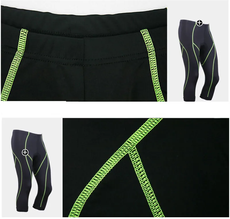 Spring Bicycle Sport Clothing Mountain Bike Cropped Trouser Anti-sweat Reflective Soft Quick Dry Male Wear Cycling Pant image 4
