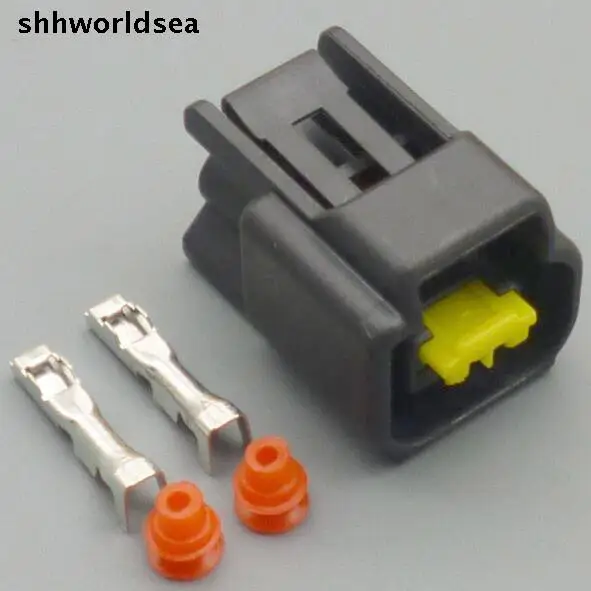 

shhworldsea 5/30/100sets kit 2.3mm 2p 2pin high voltage Ignition coil plug auto wire connector FW-C-2F-B