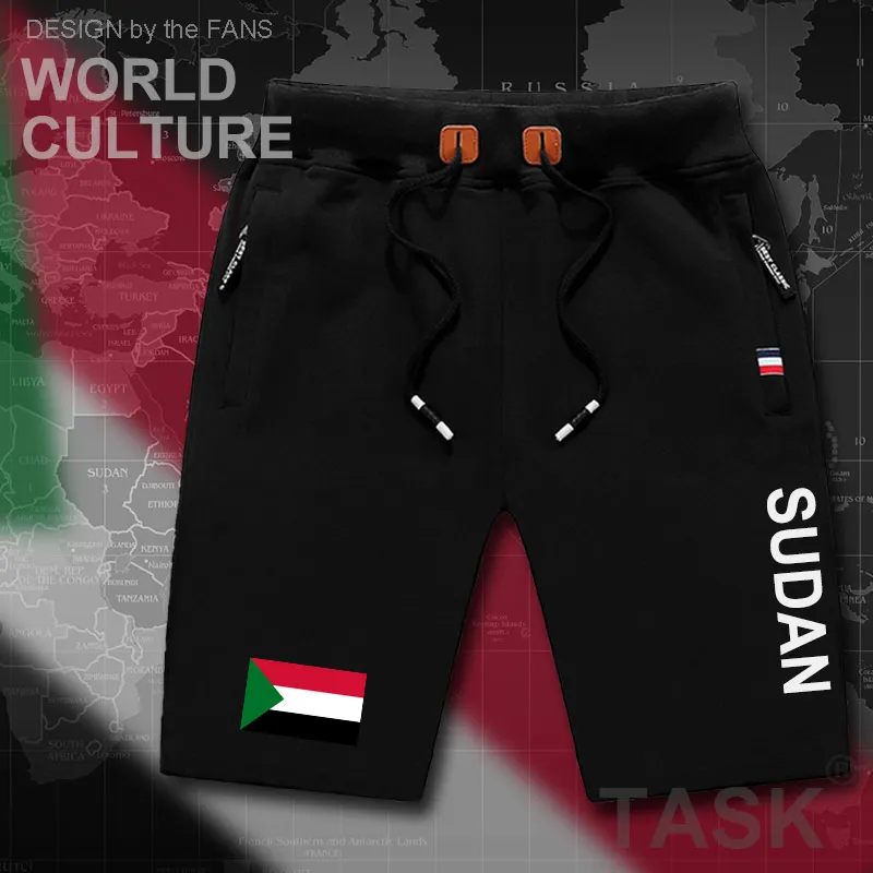 North Sudan Sudanese mens shorts beach man men's board shorts flag workout zipper pocket sweat bodybuilding 2017 new SDN Islam