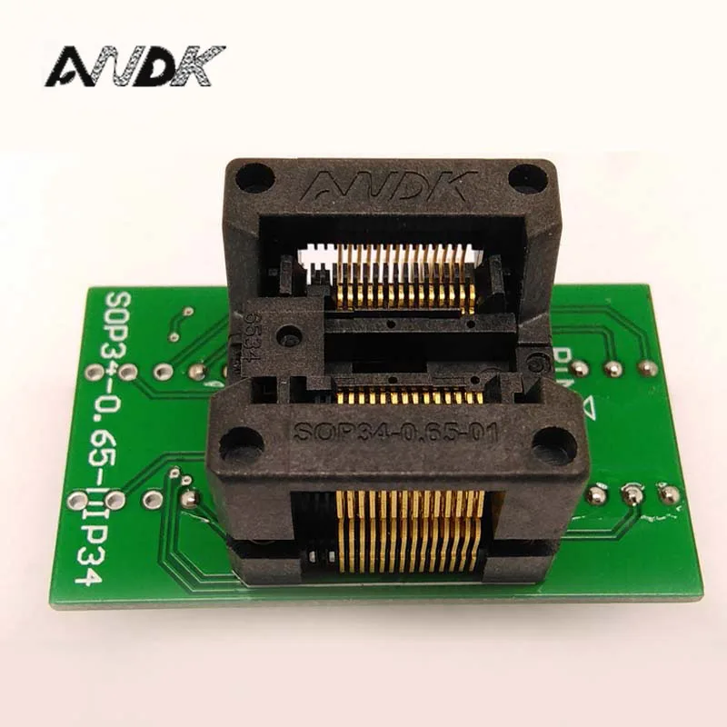 

SOP28 to DIP28 Electronic component adapter Pitch 0.65mm IC Body Width 208mil-224mil Flash Test Socket Adapter