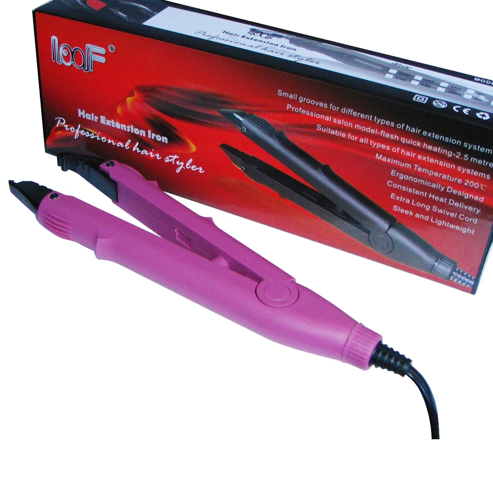 

PINK color FLAT PLATE Fusion Hair Extension Keratin Bonding Tool Heat Iron JR-610 +FREE SHIPPING