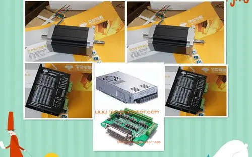 2Axis Nema 34 Stepper  Motor 34HS5435C-37B2 1600oz-in  motor driver DM860A CNC Control & Mill