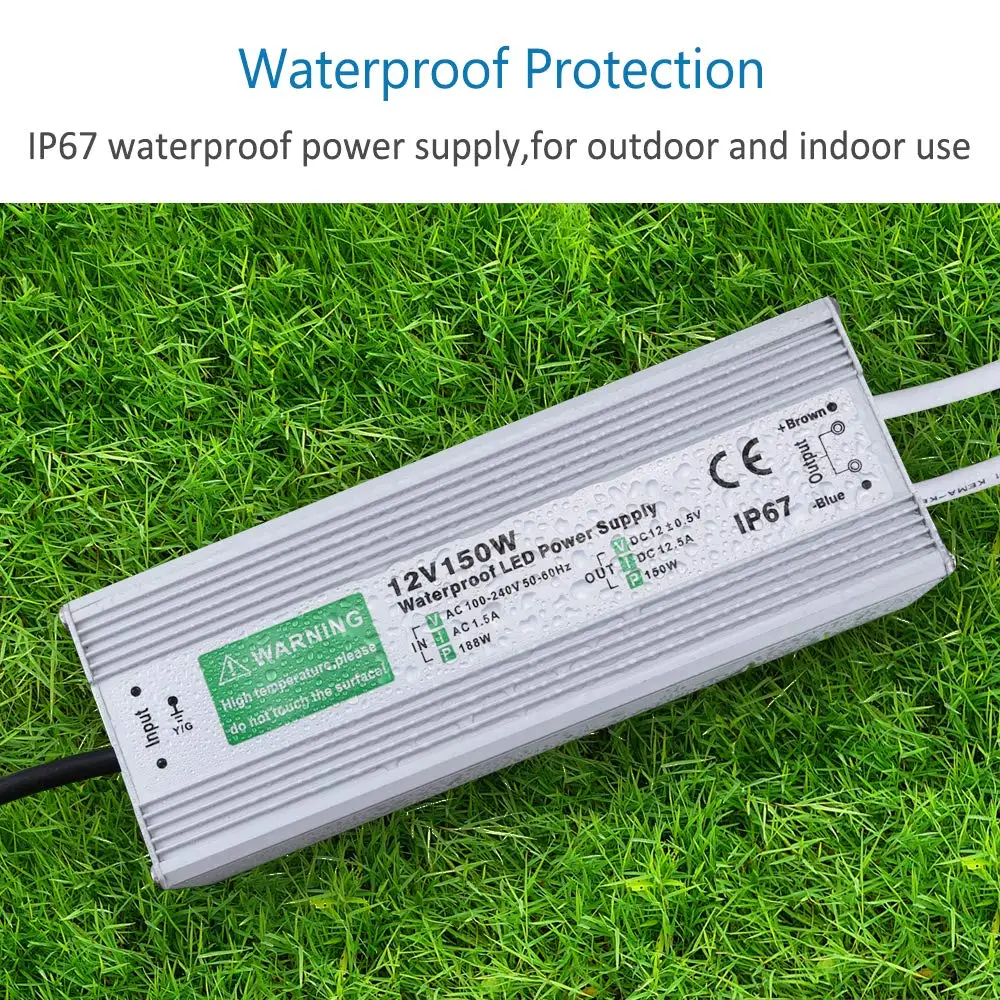 IP67 Waterproof LED Driver AC 220V To DC 12V 24V 10W 20W 30W 50W 60W 100W 120W 150W  200W 300W Lighting Transformer For Outdoor