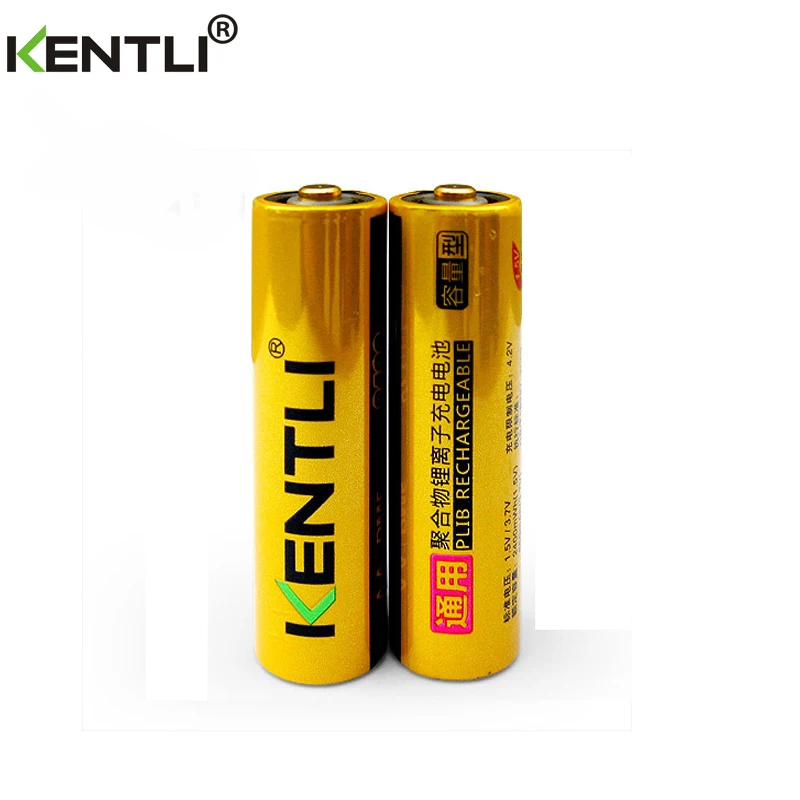 KENTLI 2 pz di batterie all'ingrosso buon imballaggio AA 1.5 V li-ion in digitale batteria al litio 2400mWh
