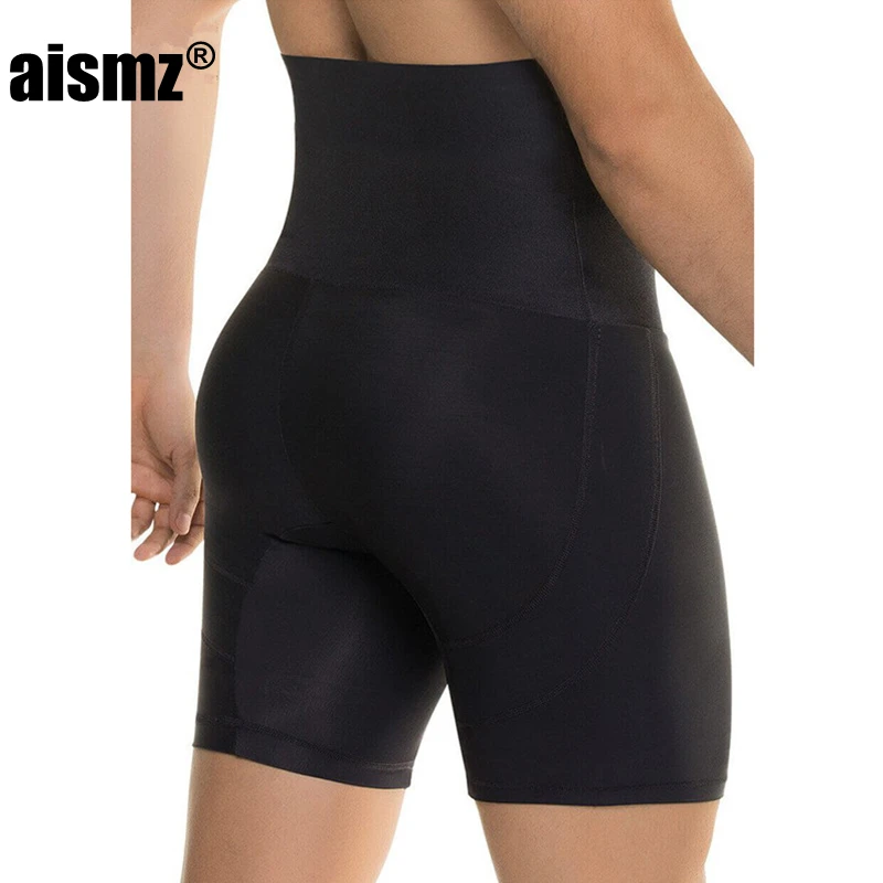 Aismz Men Body Shaper Butt lifter Black Waist Trainer Underwear Panties Man Corset Slimming Control Pants hip Lifting Shaperwear
