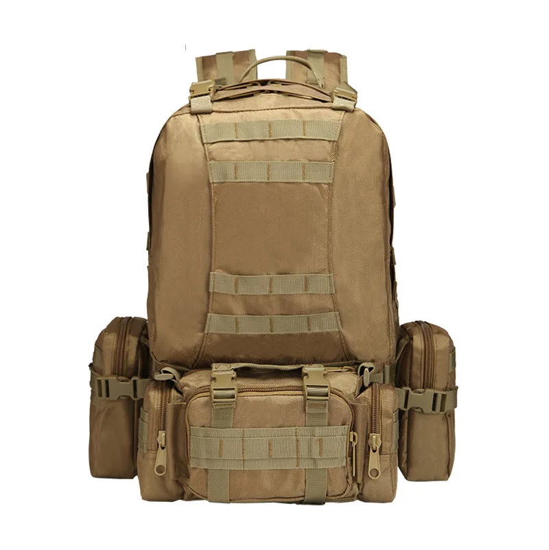 

45L Outdoor Mountaineering Backpack Traveling Multi-functional Tactics Army Fans Camping Backpack +Molle small bags A4297