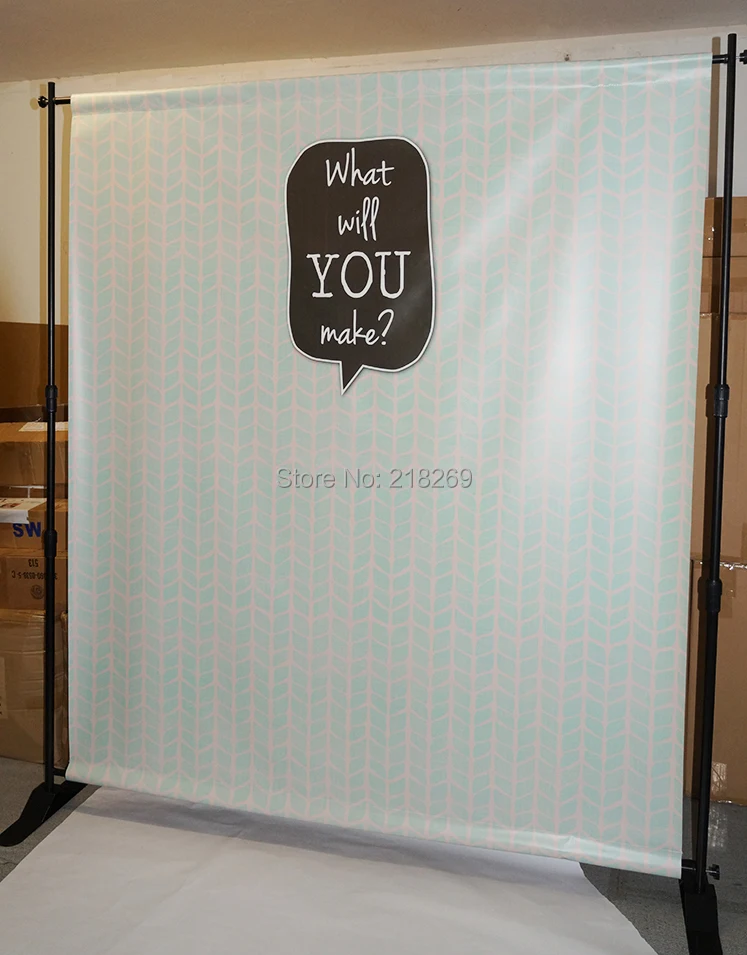 Custom printing PVC graphic Telescopic Backdrop Stands,Backdrop Display Banenr, Adjustable Background Display