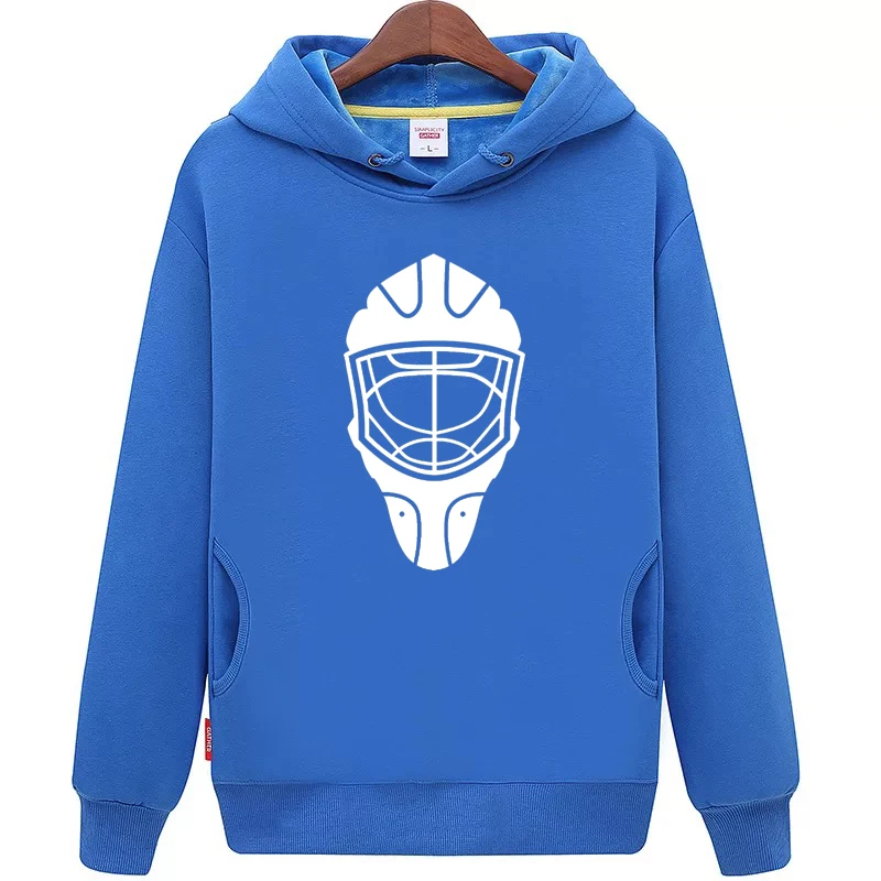 

Cool Hockey Free Shipping Cheap Youth navy Hockey Hoodie with Hockey Mask Pattern