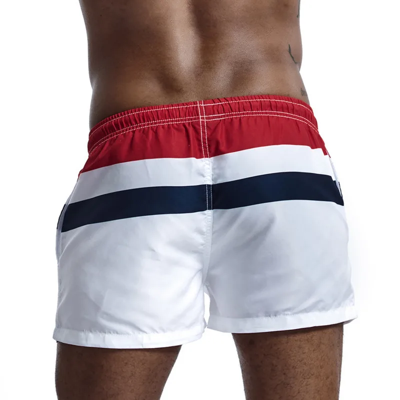 Seobean Stripes Boardshort Men Board Shorts Mens Swimming Shorts Swimwear Swim Trunk For Beach Holiday Sport Wear Short No Liner