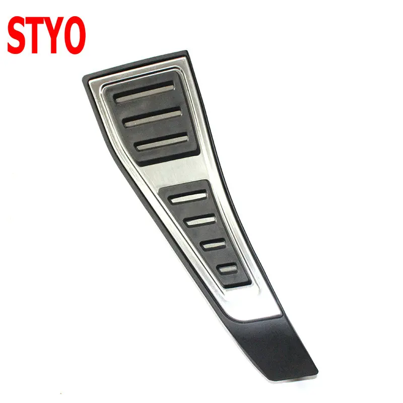 STYO Stainless steel footrest Brake gas pedals Car pedal Cover FOR RHD Audii  A4 B9 A5 S4 8W 2016 2017 2018