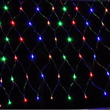 ¡Feliz Año Nuevo! Guirnaldas De Luces LED De 1,5x1,5 m para Navidad, decoración De guirnaldas, red, decoración De vacaciones