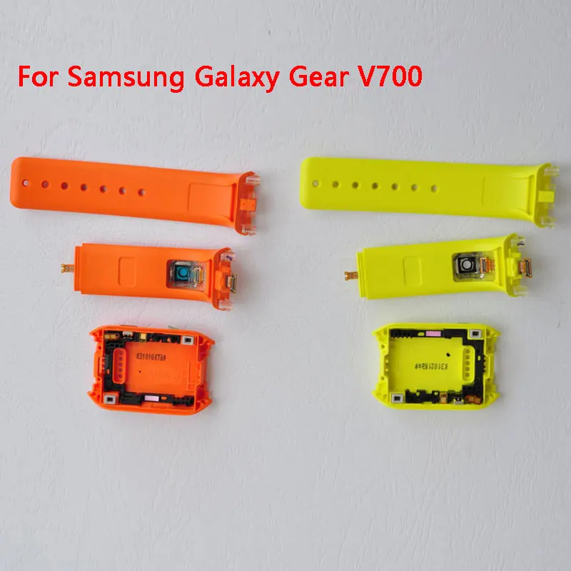 BINYEAE New For Samsung Galaxy Gear V700 SM-V700 Rear Housing Back Case Watch Band With Camera Hole+Silicone Strap Band