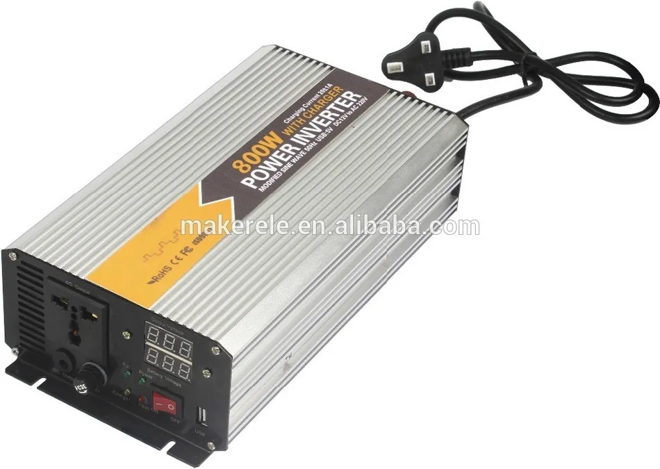 

MKM800-121G-C modified sine wave off grid 800watt 12vdc to 110vac rich electric inverter microtek inverter with charger