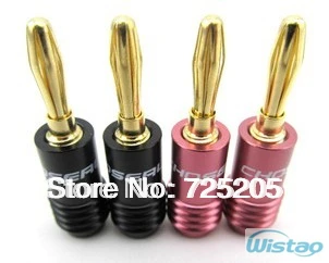 Banana Plug High Purity Copper Terminal 4N OFC conductor 24K gold plating OD8mm First Choice for Your HIFI DIY