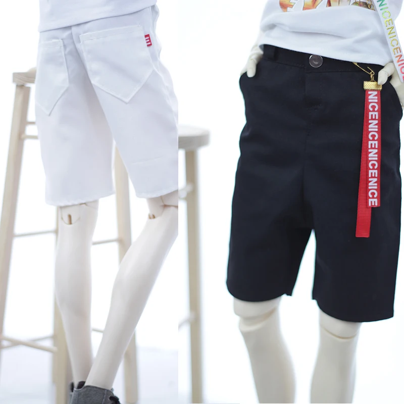 新しいハンサムファッション黒/白ショーツ用クラシック寛大なbjd 1/3 sd人形服