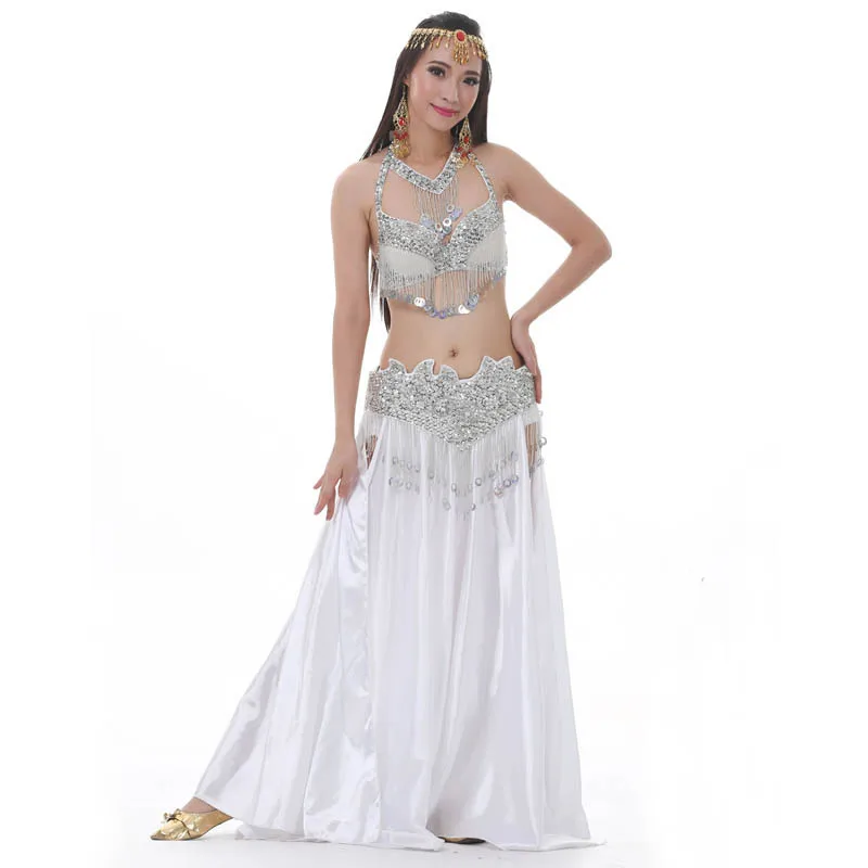 2021 New Performance Dancewear Bellydance Clothes Outfit C/D Cup Split Skirt Professional Women Egyptian Belly Dance Costume Set