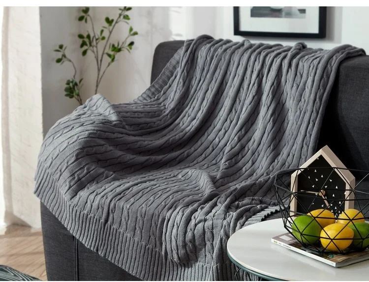 Nordic Knitting Blanket Thread Blanket Bedsheet Air Conditioning Throw Blankets on Sofa 90*150cm/120*180cm/180*200cm Drop Ship