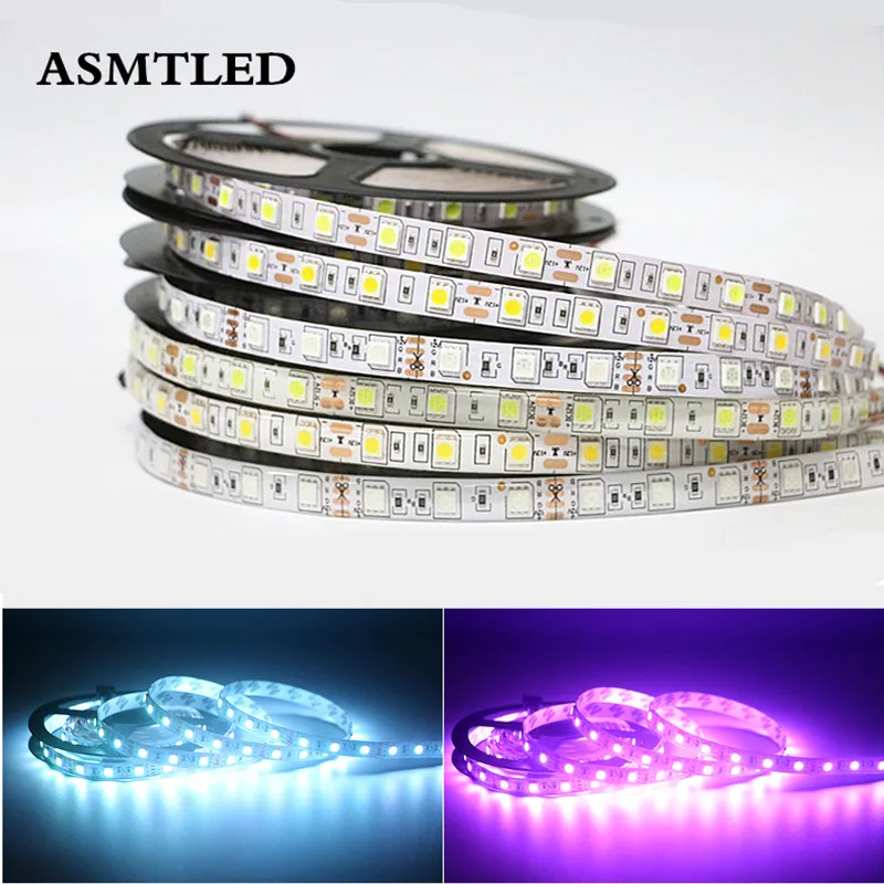 LED Strip 5050 RGB lights 12V Flexible Home Decoration Lighting SMD 5050 Waterproof LED Tape RGB/White/Warm White/Blue/Green/Red