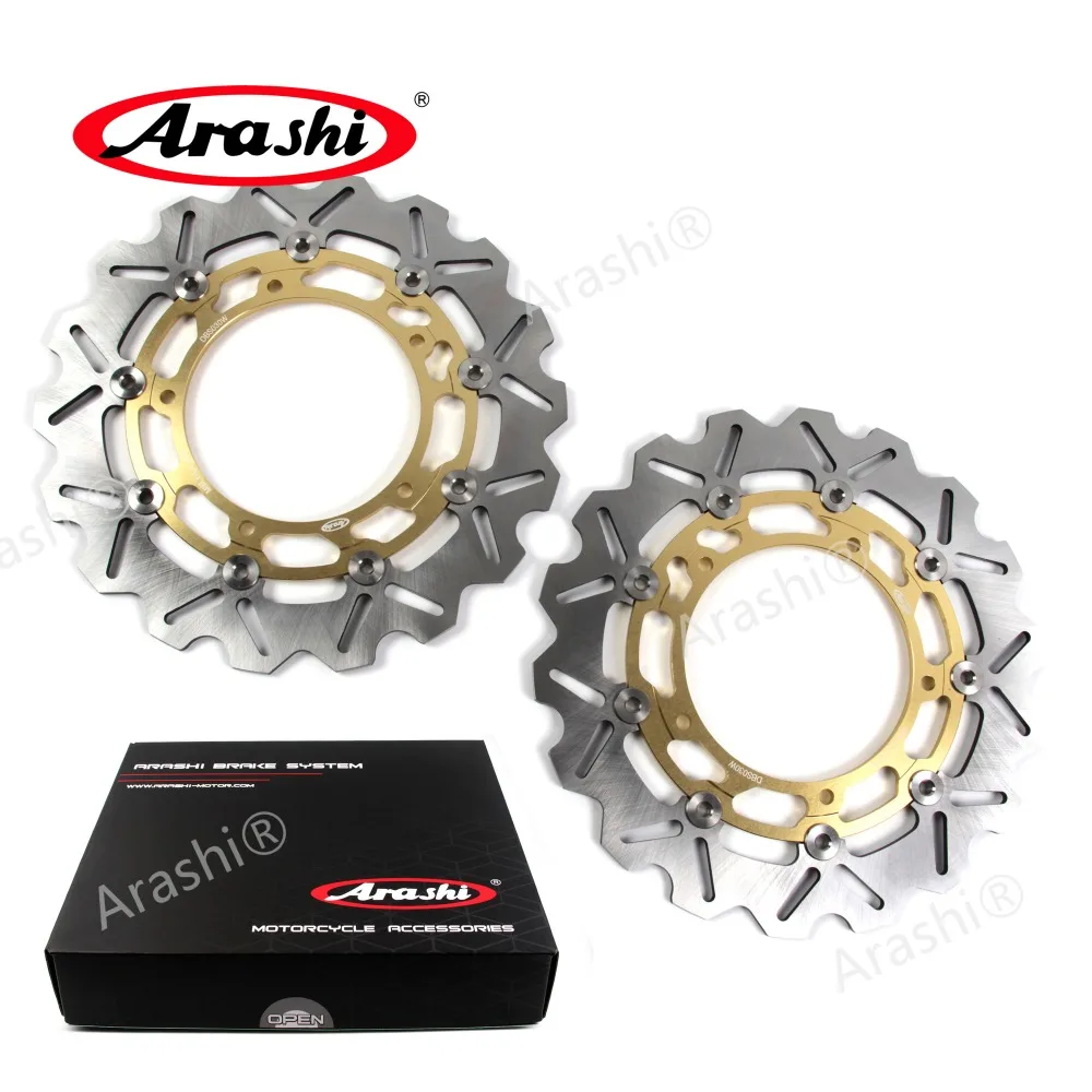 Arashi 1 Pair CNC Front Brake Disc Rotor For YAMAHA FZ6 FAZER S2 2007 2008 2009 Faser S2 Motorcycle Full Floating Disk