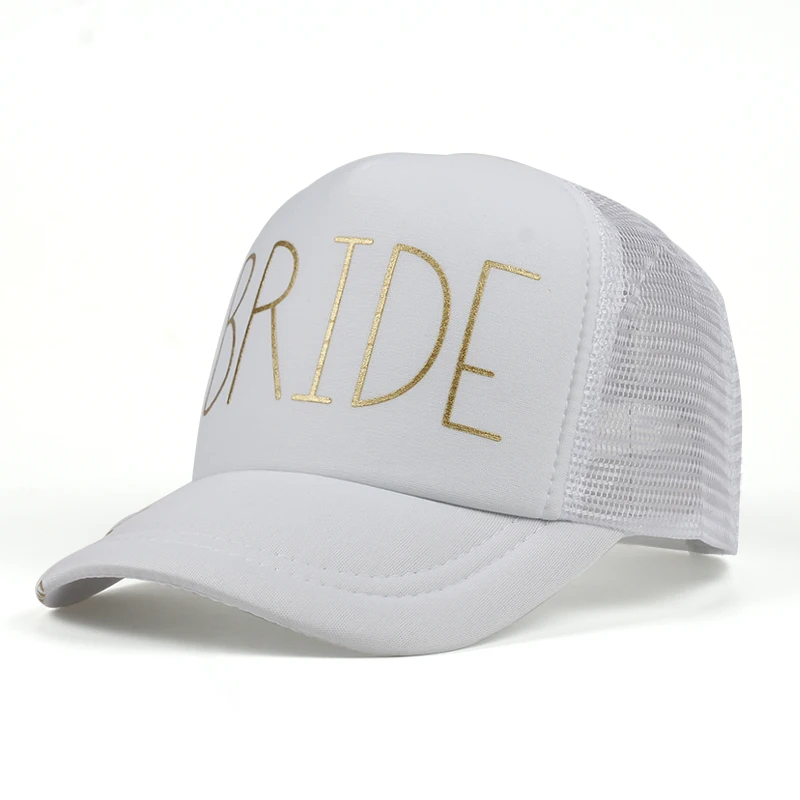 pineapple BRIDE SQUAD Baseball Caps Golden Print New Style Hats Women Wedding White Black Bachelor party Summer Lovers Hats