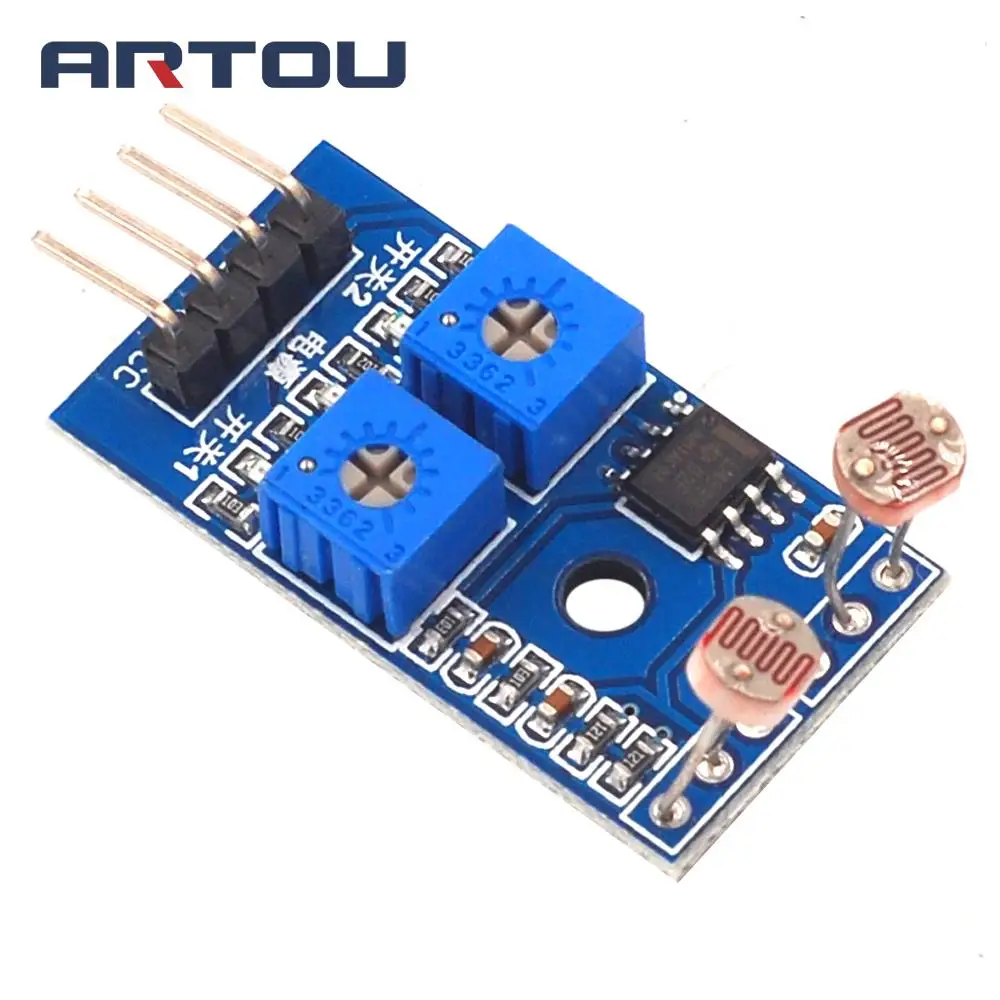 2 Channel Photosensor Module Photosensitive Resistor Light Detection Photosensitive Resistor Module