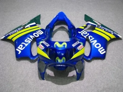 

km Injection mold Fairing kit For CBR600F4 99 00 CBR600 F4 CBR 600 F4 1999 2000 Yellow blue Fairings set