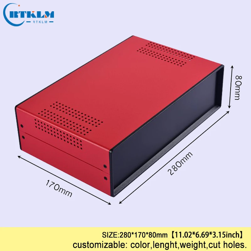 DIY junction box switch distribution case Custom diy Iron project box for electronic housing instrument box 280*170*80mm