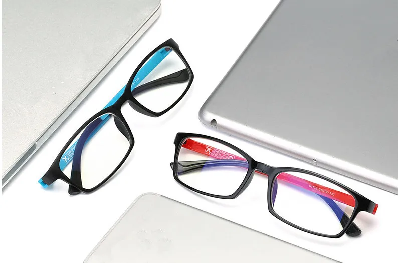 Fashion TR90 Eye Glasses Frame For Women Men prescription Optical Frames With Clear Lens ultra-light many colors
