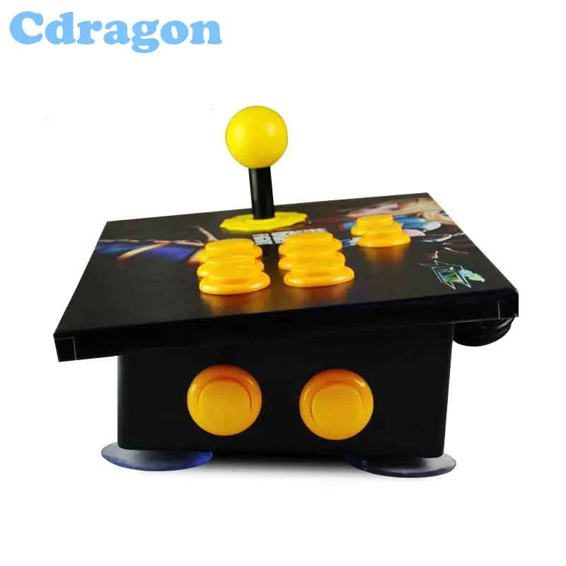 Cdragon Arcade Stick USB Rocker Arcade joystick PC Computer Game Handle Inclined Wooden Surface For Retro Fighting Game