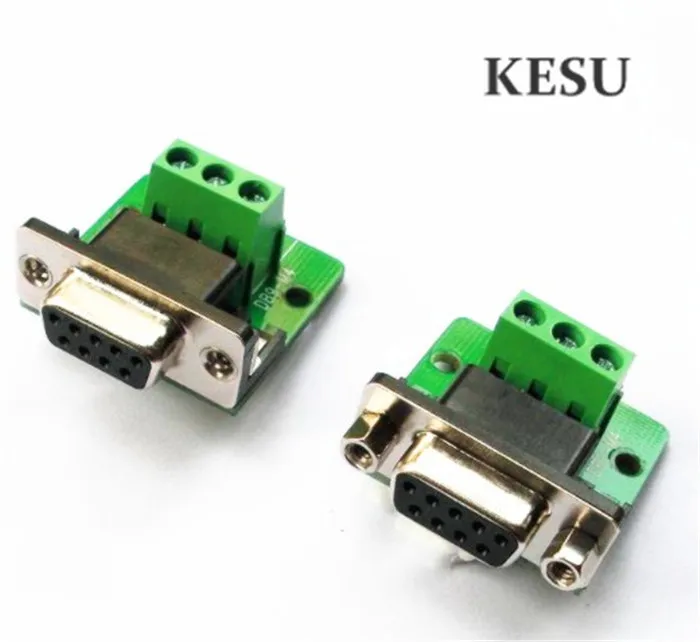 

100pcs 9 pin 9Pin DB9 Female D-SUB rs232 Serial Port Breakout to Terminal Adapter Connector