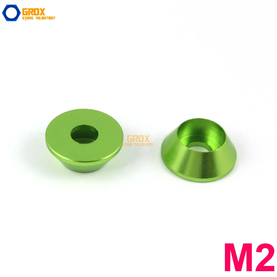 

30 Pieces M2 Green Aluminum Washer Socket Head Cap Screw Washer