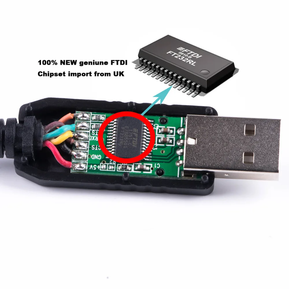 USB a Seriale TTL Convertitore Dell'adattatore del Cavo FTDI Chip di 3.3V 3V3 TTL UART 6ft a 3.5mm Audio Martinetti spina Stereo Cavo TTL-232R-3.3v-AJ