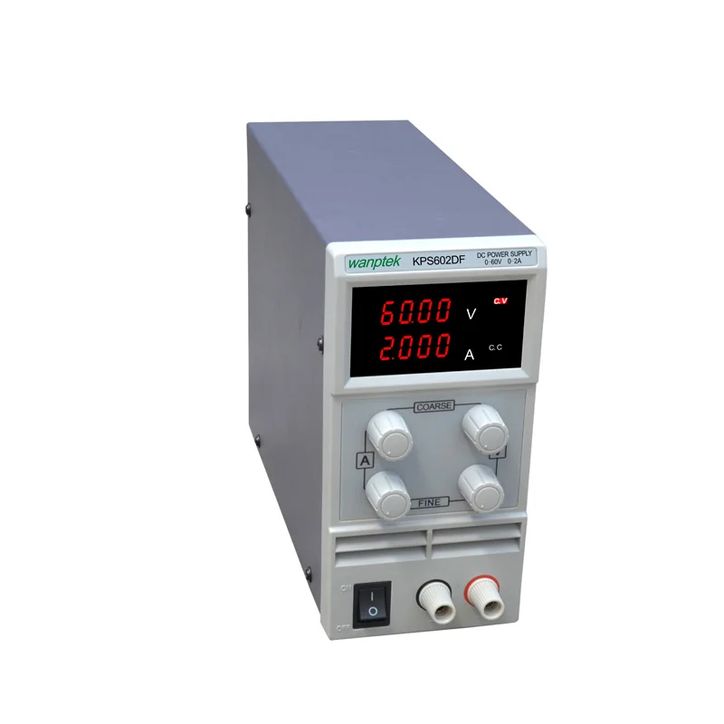KPS602DF 조정 가능한 고정밀 이중 LED 디스플레이 스위치 DC 전원 공급 장치 보호 기능 60V2A 110V-230V 0.1V/0.001A EU