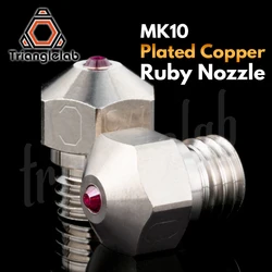 C Trianglelab MK10 Plated Copper Ruby Nozzle Thread M7 for Micro Swiss MK10 HOTEND MK10 HEATER BLOCK PETG ABS PEI PEEK NYLON