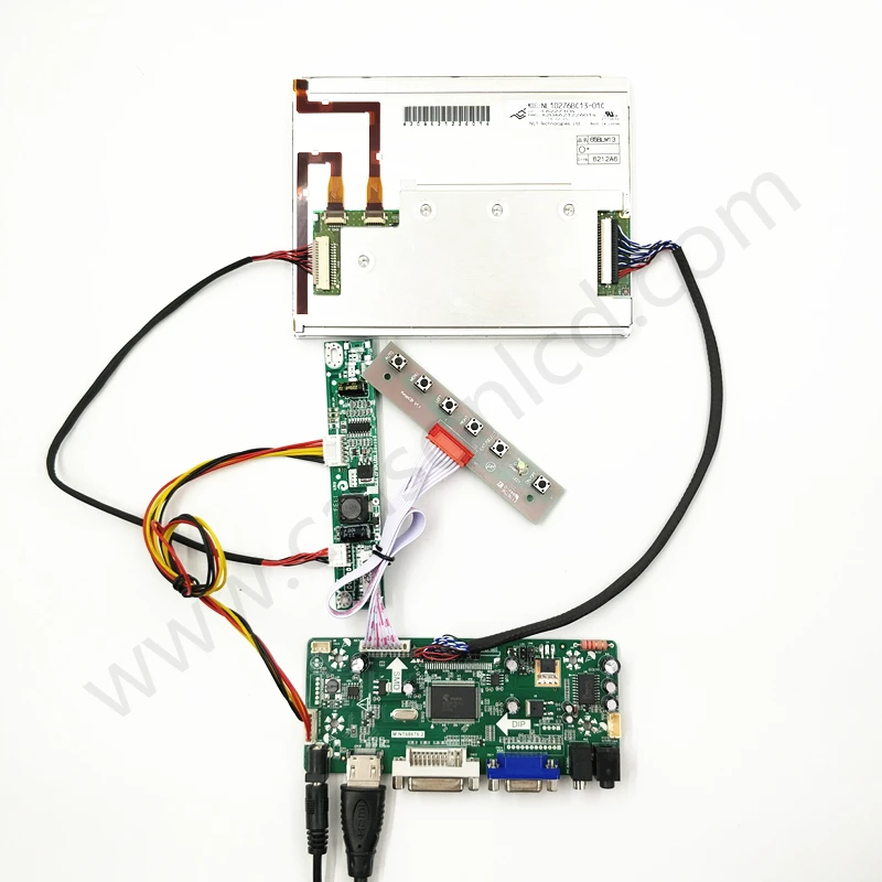 Vga + dvi + オーディオlcd 6.5インチ液晶キットと1024*768,650 cd