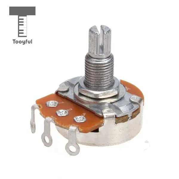 Tooyful New A500K Large Long Split Shaft Pots Potentiometer OHM Control Knobs Guitar Audio Volume Switch Pot for Guitar Lovers