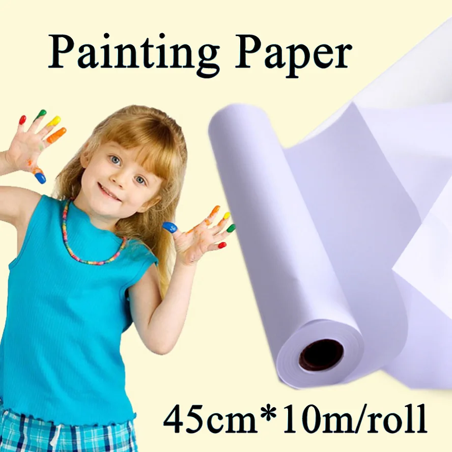 45cm*10m Painting Paper Roll Children Art Sketch Paint Painting Board water color Paper