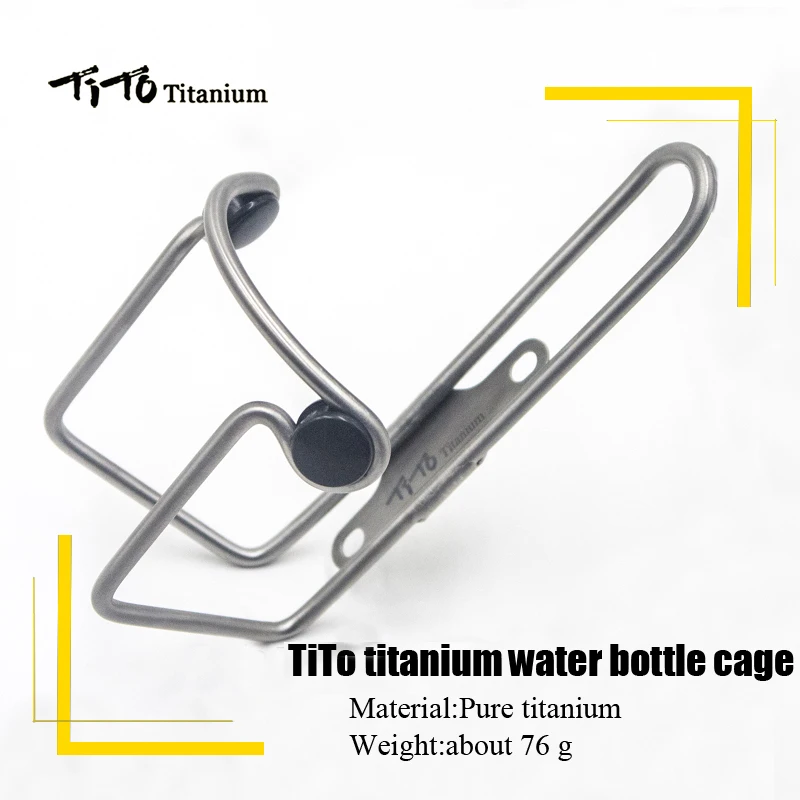 TiTo titanium legierung Mtb/rennrad wasser Flasche Käfig Fahrrad Trinken Wasser Flasche Rack Halter Bike Zubehör Titanium legierung schrauben